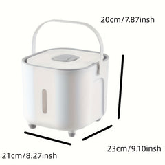 Large Capacity Rice Bucket with Measuring Cup Sealed Storage Container