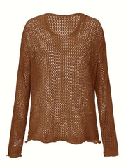Casual Sweater Women's Plus Solid Hooded Jumper