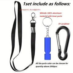 Emergency Whistle with Carabiner and Lanyard