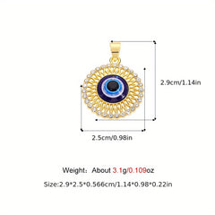 Hollow Turkey Eye Pendant Necklace Charm DIY Jewelry