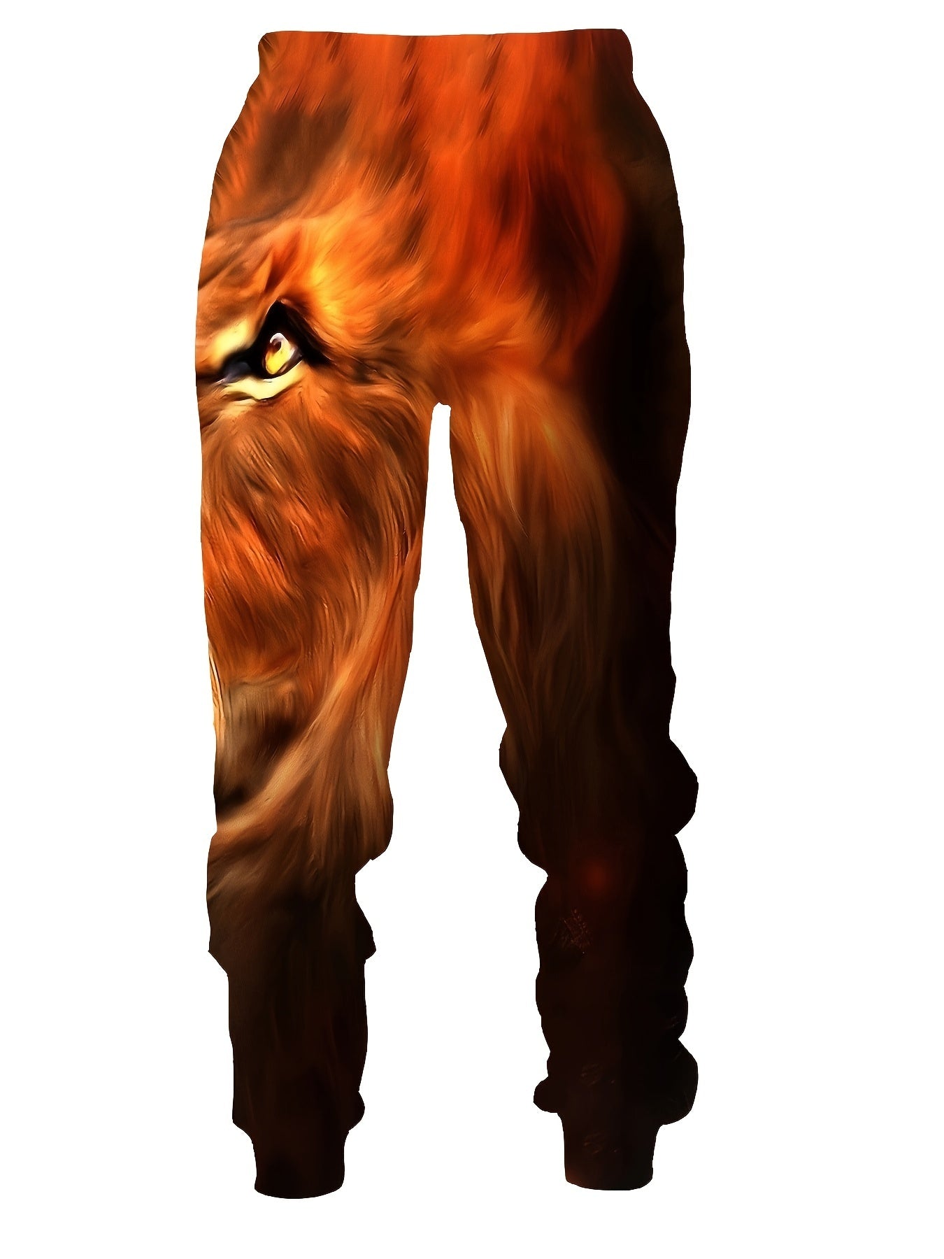 Lion Print Men's Outfit: Sweatshirt & Sports Trousers