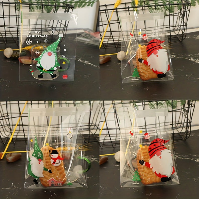 100pcs Assorted 25 Bags Opp Christmas Baking Packaging Biscuit Bag