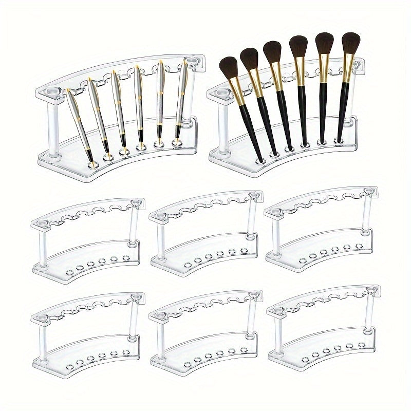 Plastic Pen Holder with 6 Slots for Home School Office Storage
