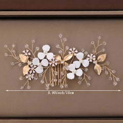 Faux Pearl Flower Hair Comb Bridal Wedding Hair Accessories