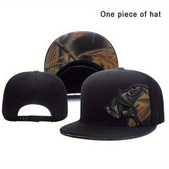 Skull Embroidery Hip Hop Hat Men's Women's Flat Brim Baseball Cap