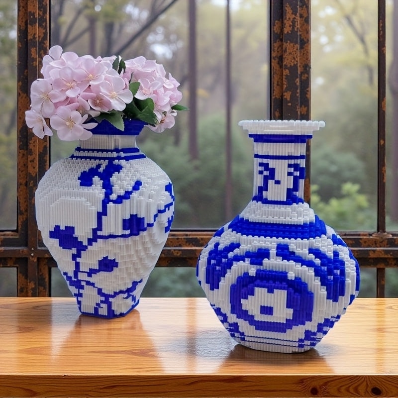 2620pcs Porcelain Vase Building Blocks Model Office Home Decor Toy Gift