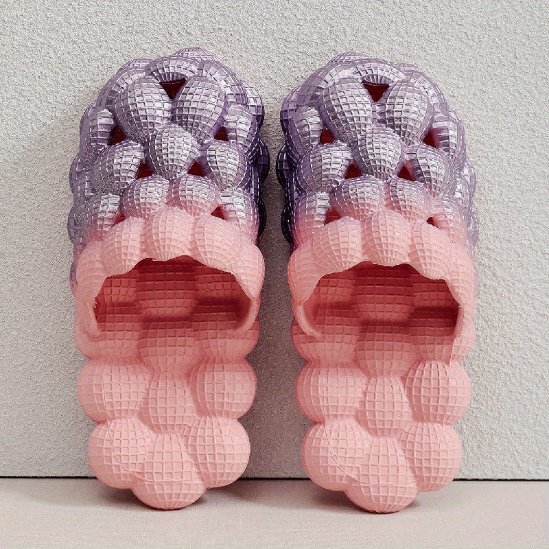 Women's Ombre Bubble Slides Slippers Non Slip Outdoor Sports Slides
