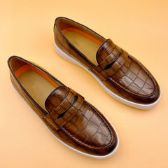 Men's Rock Pattern Slip On Loafers
