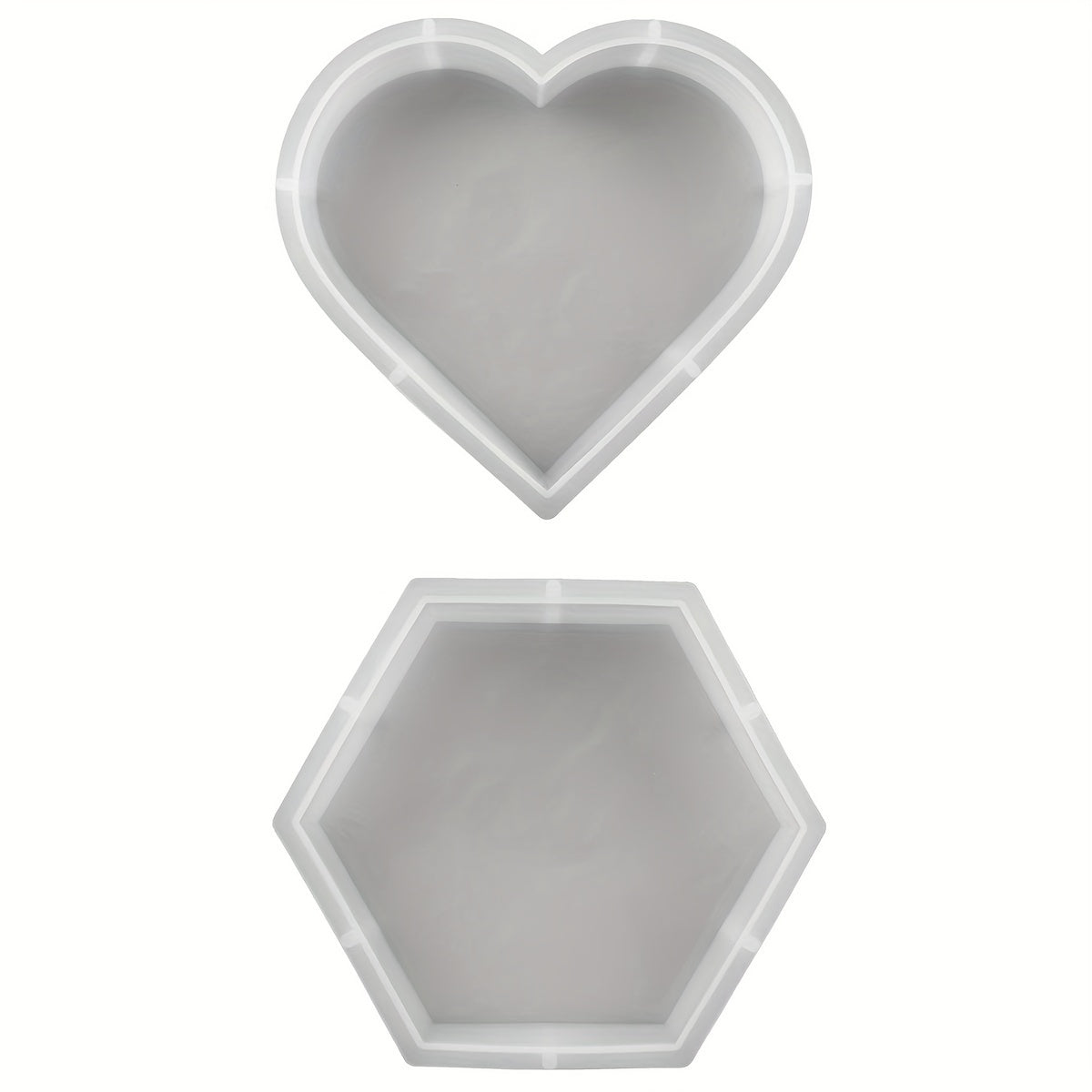 Silicone Epoxy Resin Molds Hexagon Heart Shape DIY Flower Preservation Art Craft