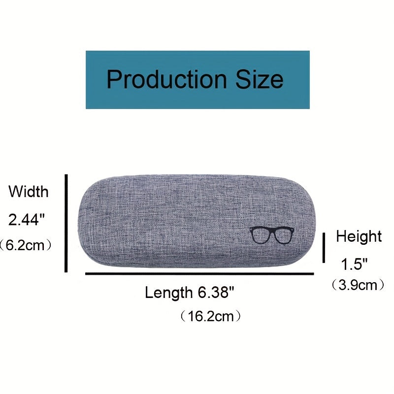 Linen Fabric Eyeglasses Case Hard Shell Protective Glasses Case