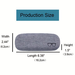Linen Fabric Eyeglasses Case Hard Shell Protective Glasses Case