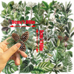 50pcs Botanical Plant & Flower Waterproof Stickers for Water Bottles Laptops