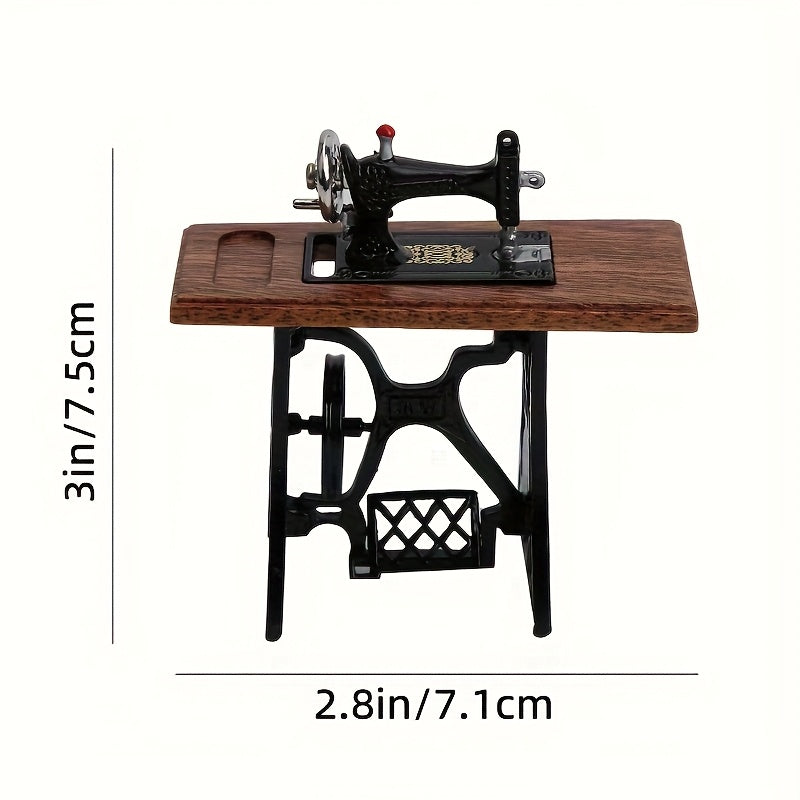 1:12 Scale Vintage Sewing Machine Dollhouse Accessory & Golden Model