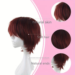Men's 14 Inch Anime Cosplay Wig Chemical Fiber Costume Wig