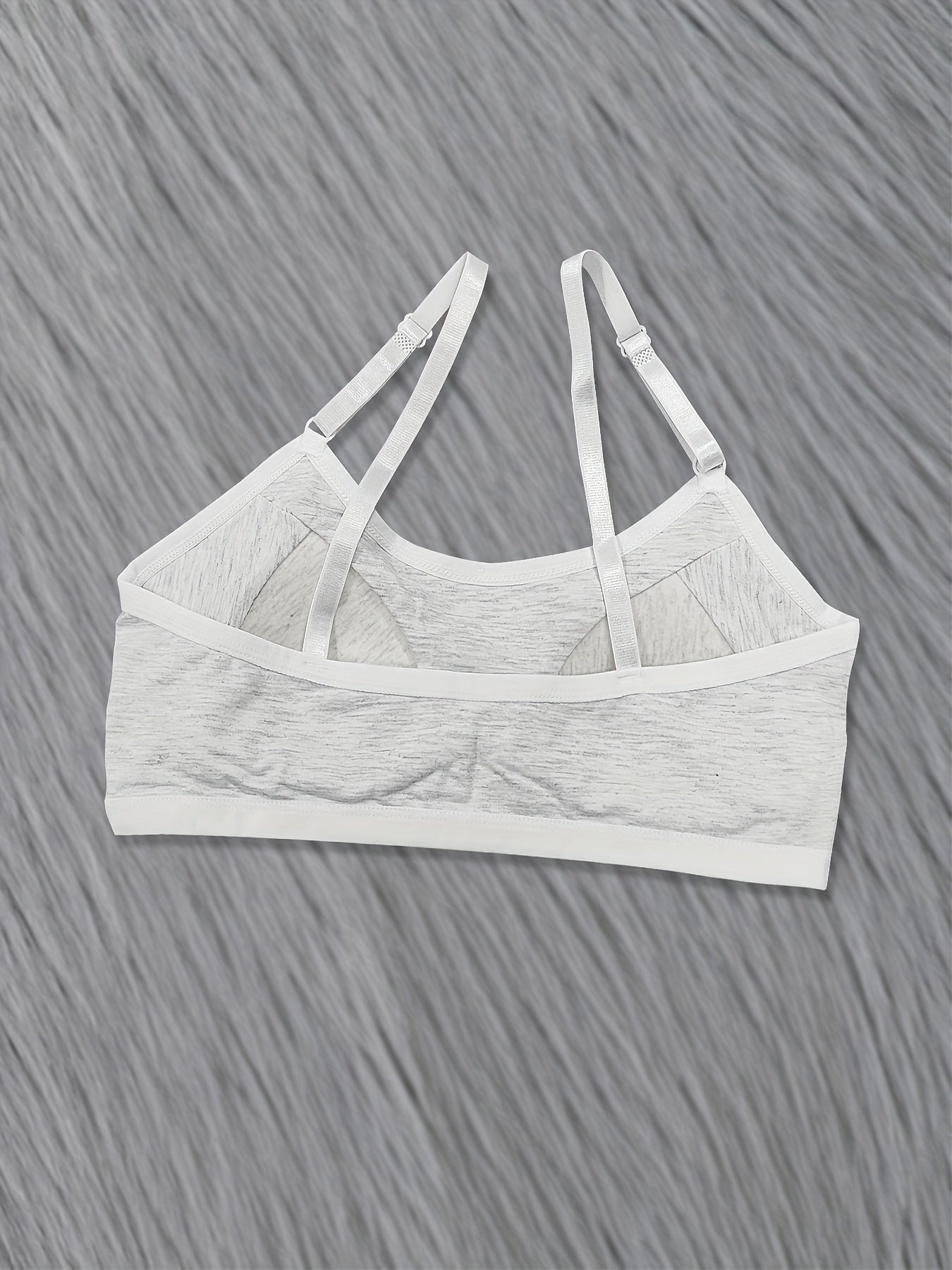 3pcs Girls Adjustable Stretch Sports Bras Comfortable Soft Bralette