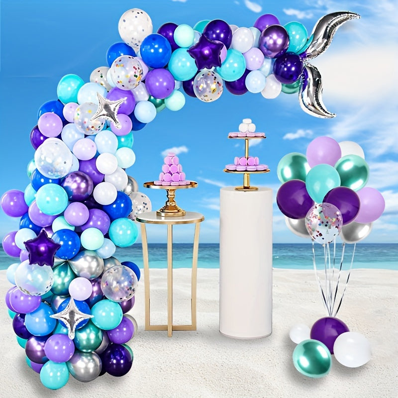 119 Pcs Mermaid Tail Balloon Chain for Birthday Party