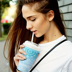 Insulated Iced Coffee Cup Travel Water Bottle Protector