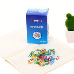 Box of 70 Colorful Paper Clips Student Stationery
