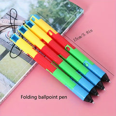 Bendable Deformation Pen with Strap - Black