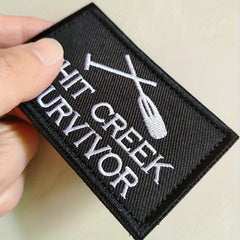 Creek Survivor Patch Embroidered Applique Army Morale Hook & Loop Emblem