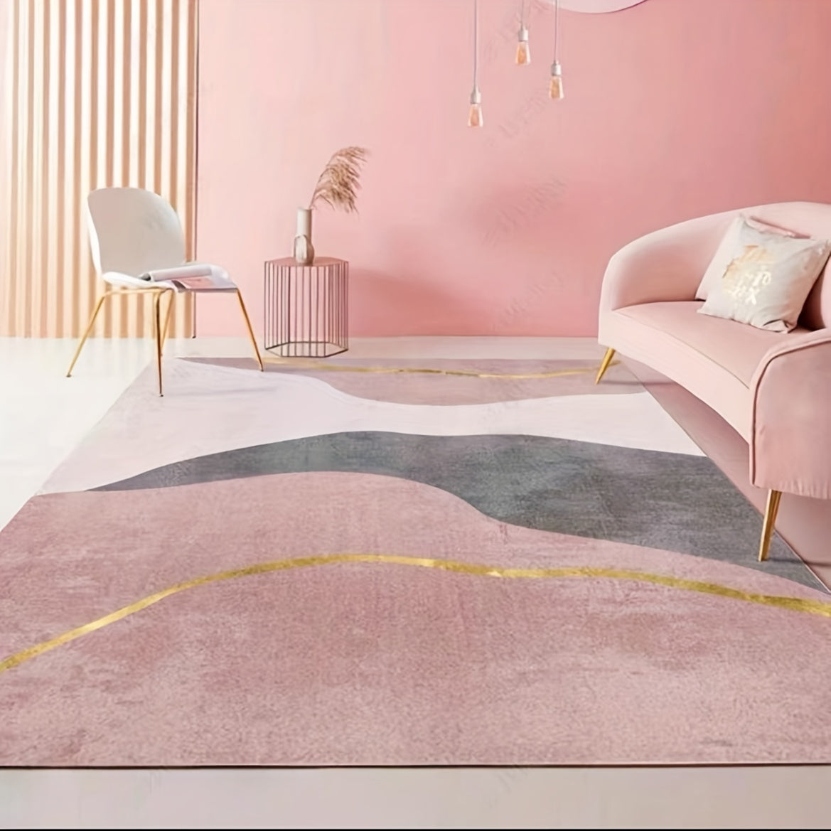 Abstract Modern Area Rugs Soft Light Dirty Resistant Geometric Pattern Mat