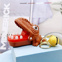 Dino Finger Bite Keychain Creative Bag Purse Pendant
