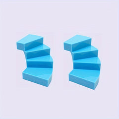 2pcs Rotating Stairs Building Blocks Set - DIY Family Scene