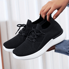Women's Breathable Knit Sports Shoes Low Top Running Trainers