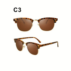 Men's Retro Round Frame Sunglasses UV400 Protection