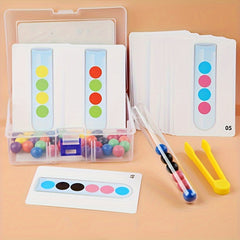 Clip Beads Test Tube Toy Rainbow Beads Game Sorting Toys Counting
