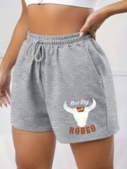 Cow & Letter Print High Rise Shorts
