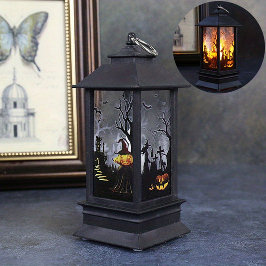 Halloween Lanterns Decoration LED Candle Portable Vintage Hanging Lantern