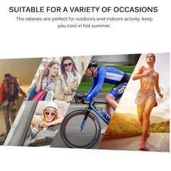 Cooling Arm Sleeves UV Sun Protection Cover Sports Basketball Golf Running
