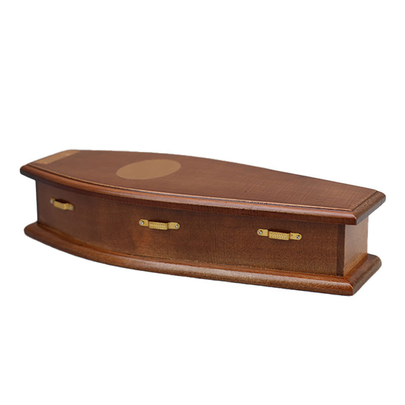 1:12 Scale Wooden Coffin Dollhouse Furniture Model DIY Unpainted