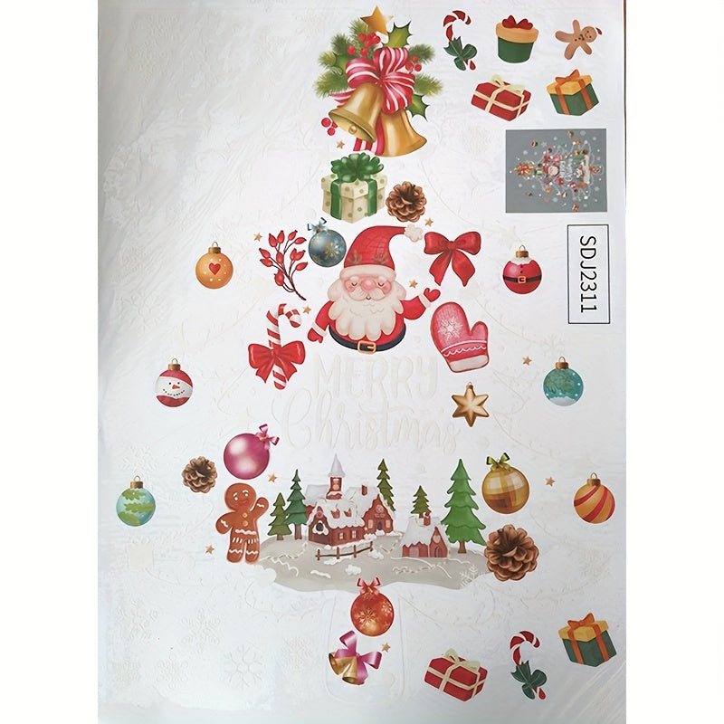 Christmas Tree Snowflake Cookies Candy Old Man Wall Sticker