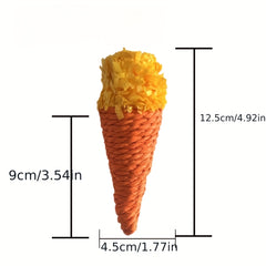 Ice Cream Straw Weaving Small Pet Toy for Bite Relief