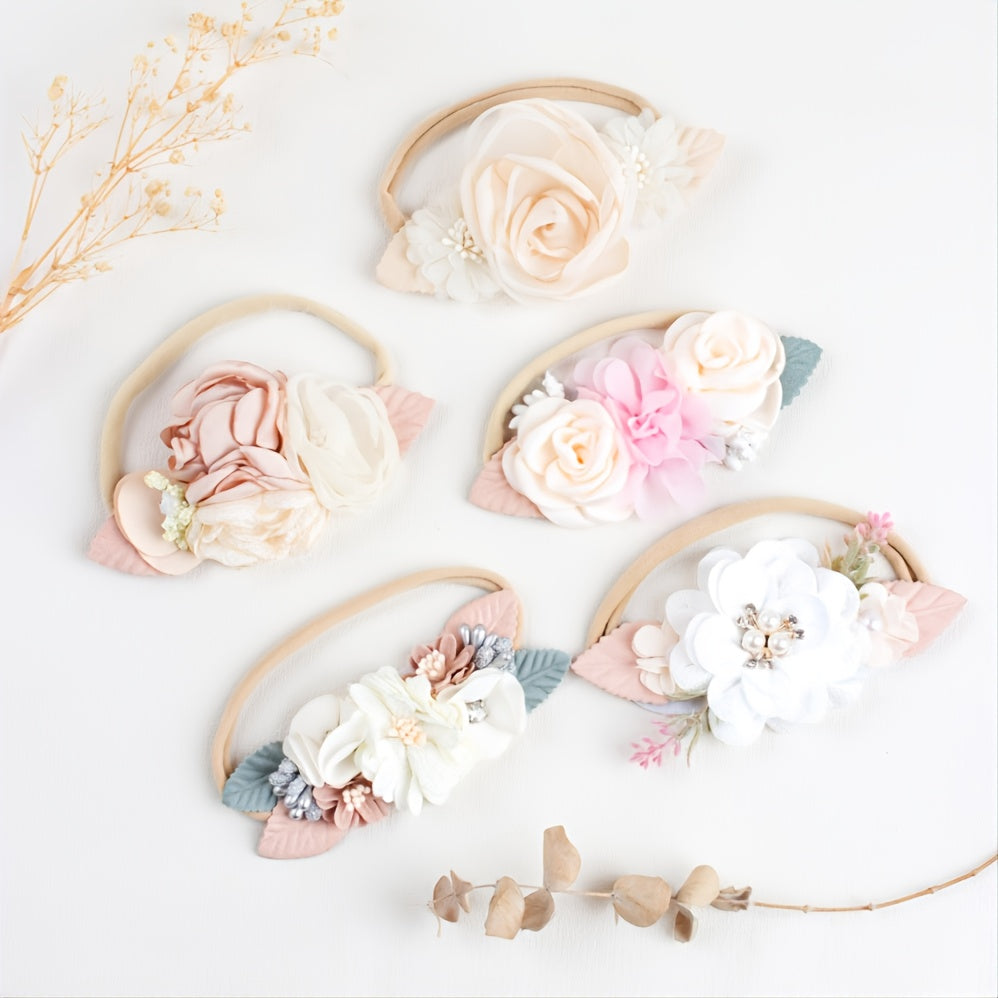 Cute Floral Headbands for Baby Girls Soft Hair Accessories