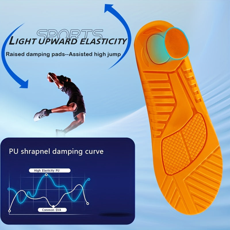 High Elastic Shock Absorption Sports Insoles for Basketball Football Running