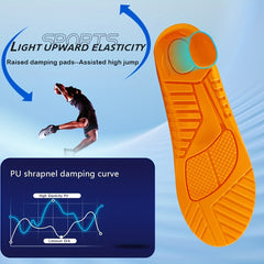 High Elastic Shock Absorption Sports Insoles for Basketball Football Running