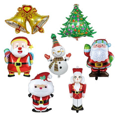 Christmas Soldier Tree Santa Claus Bell Snowman Gift Balloons