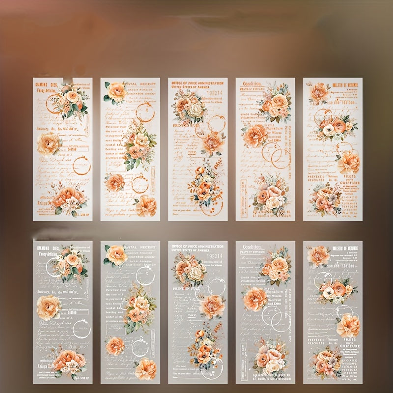 30pcs Flower Manuscripts Parchment Paper for Card Making Journal Scrapbooking