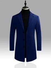 Men's Classic Trench Coat for Fall Winter Business