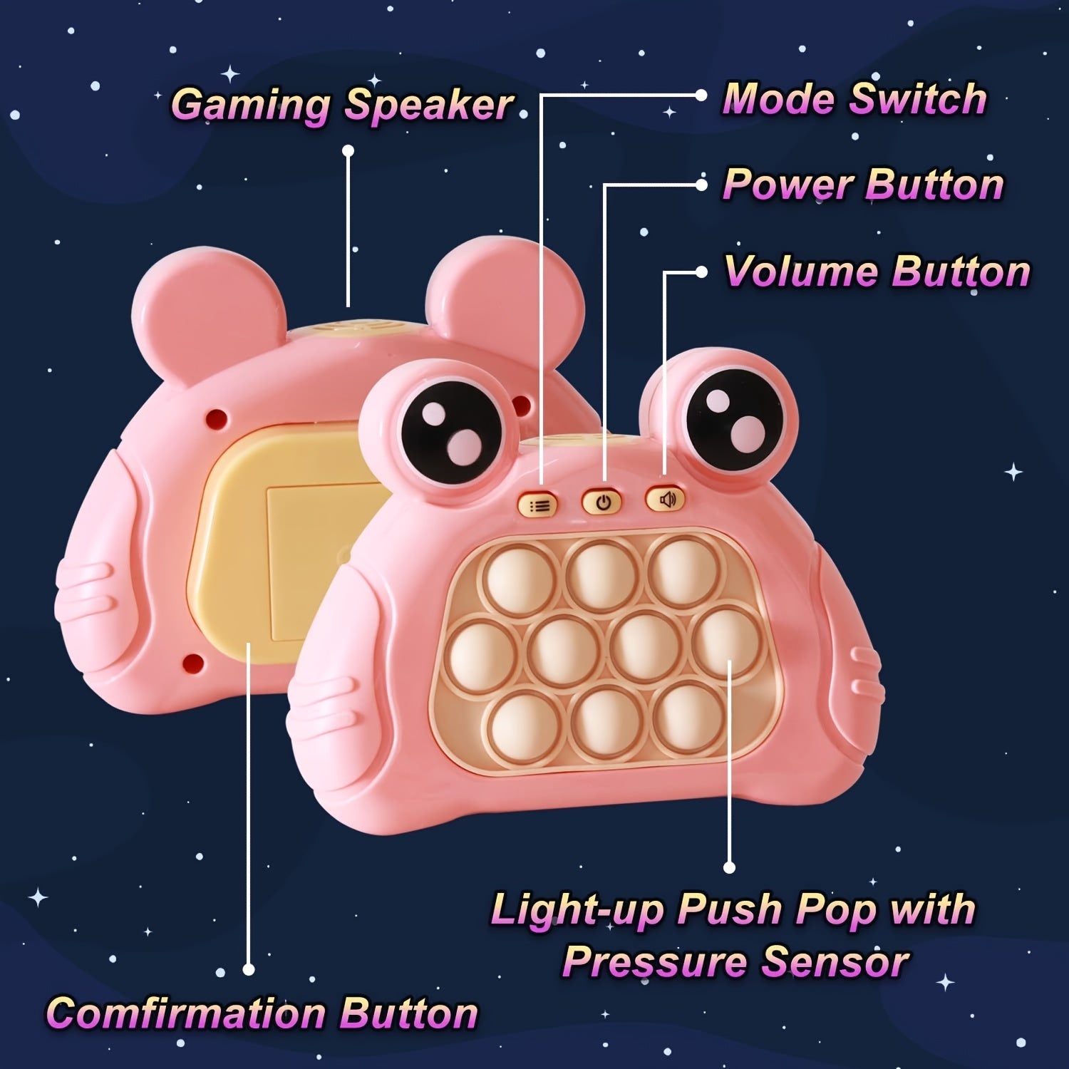 Sensory Fidget Toys for Kids 8-12 - Frog Handheld Game