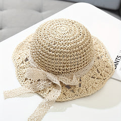 Sunshade Straw Hat for Kids 2-5 Years Old