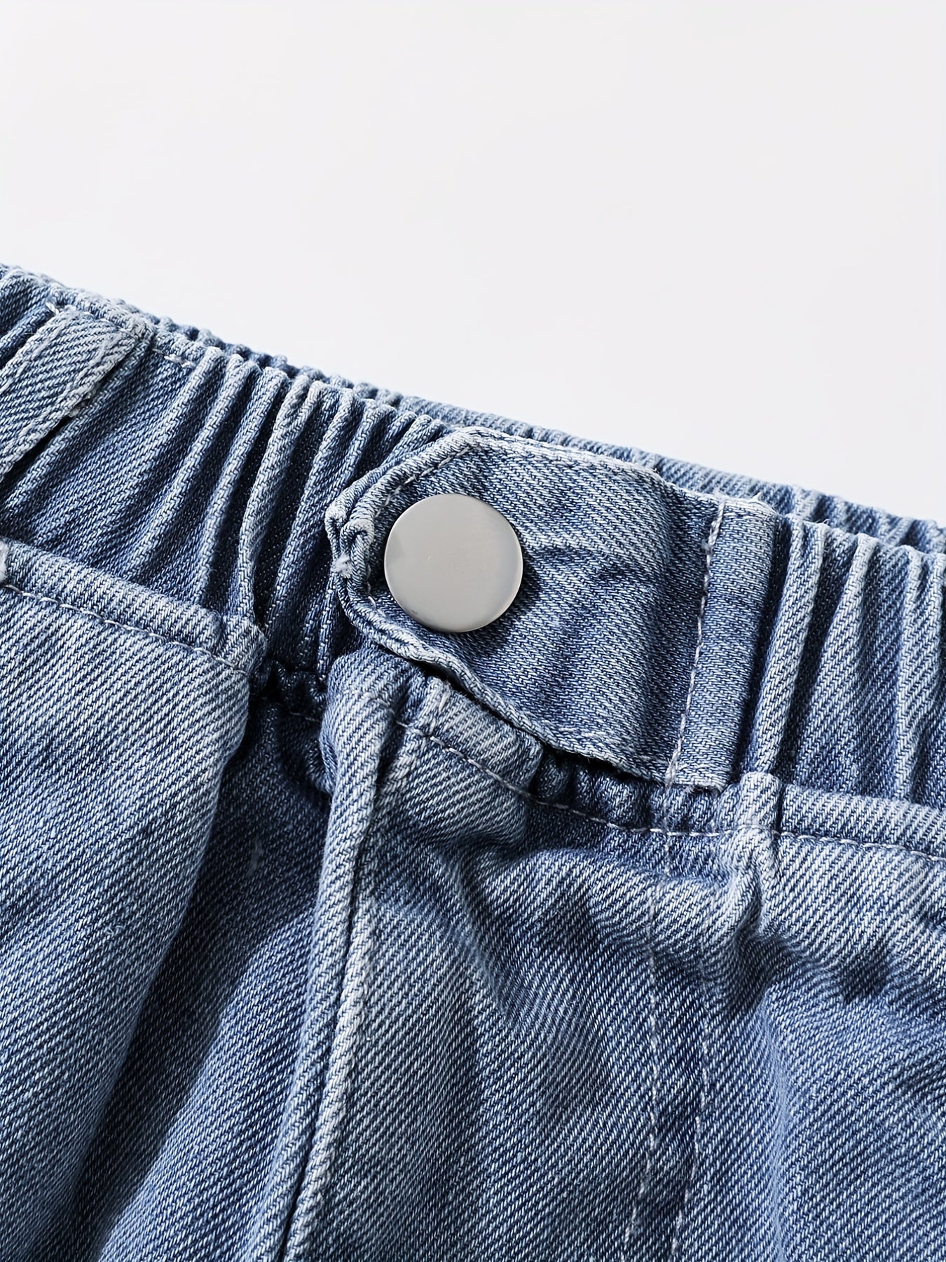Toddler Girls Heart Graphic Casual Denim Pants Trousers