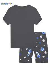 Boys Rocket And Planet Outfit Shorts & T shirt