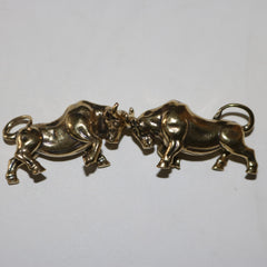 Brass Muscle Bullfighting Model Small Ornaments