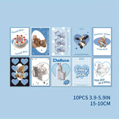 10pcs Elegant Greeting Cards for Home Decor