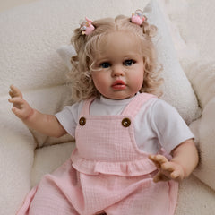 24 Inch Handcrafted Reborn Doll with Soft Vinyl Body and Realistic Features