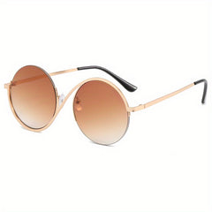 Round Metal Sunglasses Gradient Glasses UV400
